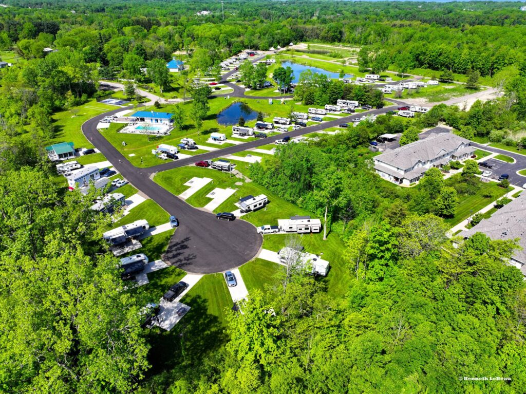 Premium RV Sites in South Haven at Hidden Ponds RV Resort